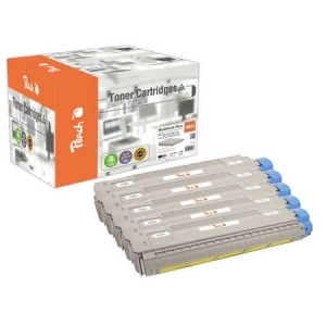 Peach  Spar Pack Plus Tonermodule kompatibel zu
Hersteller-ID: 46471104*2, 46471103, 46471102, 46471101 Toner