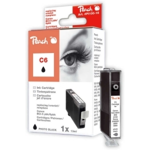 Peach Tintenpatrone photo schwarz kompatibel zu
Hersteller-ID: BCI-6BK, 4705A002 Tinte