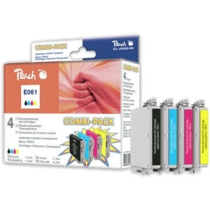 Peach  Spar Pack Tintenpatronen kompatibel zu
Hersteller-ID: T0615, C13T06154010 Toner