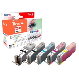 Peach Spar Pack Tintenpatronen XL-Ergiebigkeit, kompatibel zu
Hersteller-ID: PGI-550XL, CLI-551XL Tinte