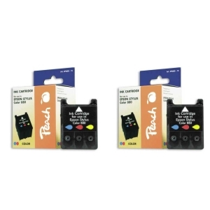Peach  Doppelpack Tintenpatronen color kompatibel zu
Hersteller-ID: T020C*2, C13T02040110 Toner