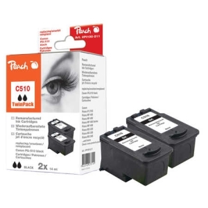Peach  Doppelpack Druckköpfe schwarz kompatibel zu
Hersteller-ID: PG-510BK*2, 2970B001 Druckerpatronen