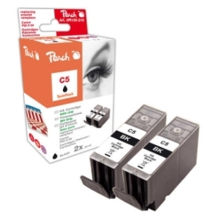 Peach Doppelpack Tintenpatronen schwarz kompatibel zu
Hersteller-ID: PGI-5BK*2, 0628B001, 0628B029 Toner