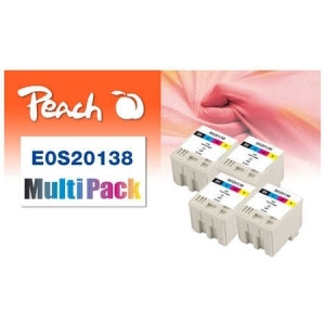 Peach 4-Pack Tintenpatrone schwarz, color kompatibel zu Tinte