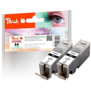 Peach Doppelpack Tintenpatronen schwarz kompatibel zu
Hersteller-ID: PGI-550XLPGBK*2, 6431B001 Toner