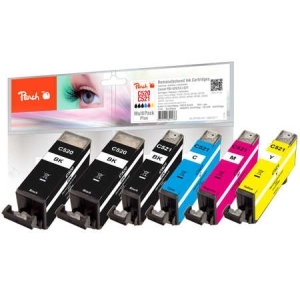 Peach  Spar Pack Plus Tintenpatronen kompatibel zu
Hersteller-ID: PGI-520*2, CLI-521, 2934B007 Toner