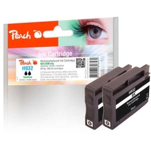 Peach Doppelpack Tintenpatrone schwarz kompatibel zu
Hersteller-ID: No. 932, CN057AE Toner