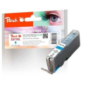 Peach Tintenpatrone XL cyan kompatibel zu
Hersteller-ID: CLI-571XLC, 0332C001 Toner