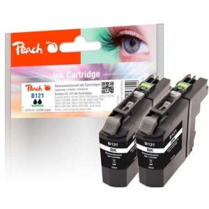 Peach Doppelpack Tintenpatronen schwarz kompatibel zu
Hersteller-ID: LC-121BK*2 Toner