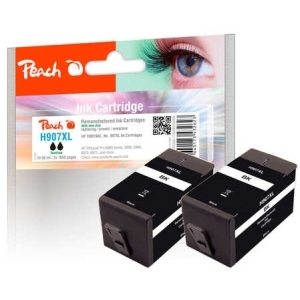 Peach Doppelpack Tintenpatrone schwarz HC kompatibel zu
Hersteller-ID: No. 907XL bk*2, T6M19AE*2 Tinte