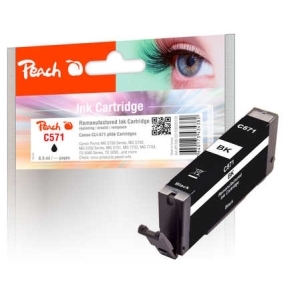Peach  Tintenpatrone foto schwarz kompatibel zu
Hersteller-ID: CLI-571BK, 0385C001 Toner