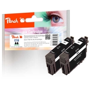 Peach Doppelpack Tintenpatronen schwarz kompatibel zu
Hersteller-ID: No. 16XL bk*2, C13T16314010 Druckerpatronen