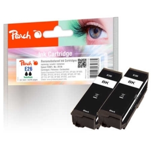 Peach Doppelpack Tintenpatronen schwarz kompatibel zu
Hersteller-ID: No. 26 bk, T2601 Toner