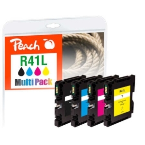 Peach  Spar Pack Tintenpatronen kompatibel zu
Hersteller-ID: GC41L, 405765, 405765, 405767, 405768 Druckerpatronen