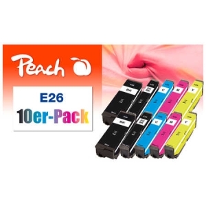 Peach 10er-Pack Tintenpatronen kompatibel zu
Hersteller-ID: No. 26 Druckerpatronen