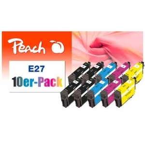 Peach 10er-Pack Tintenpatronen kompatibel zu
Hersteller-ID: T2706, No. 27, C13T27064010*2 Druckerpatronen