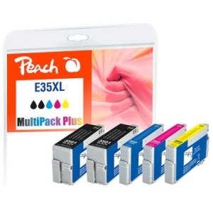 Peach Spar Pack Plus Tintenpatronen XL kompatibel zu
Hersteller-ID: No. 35XL, T3591*2, T3592, T3593, T3594 Druckerpatronen