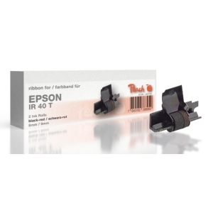 Peach Epson IR 40, bk/red, 2 Ink Rolls, Ribbon Tinte
