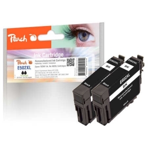 Peach  Doppelpack Tintenpatronen schwarz kompatibel zu
Hersteller-ID: No. 502XLBK*2, C13T02W14010*2 Druckerpatronen