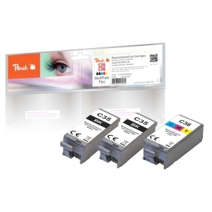 Peach  Spar Pack Plus Tintenpatronen kompatibel zu
Hersteller-ID: PGI-35BK, CLI-36C, 1509B001*2, 1511B001 Toner